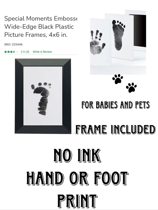 Other - FRAMED Baby 👣 footprint  handprint Ink Pad  Touchless Ink Pad Pet Footprint pad